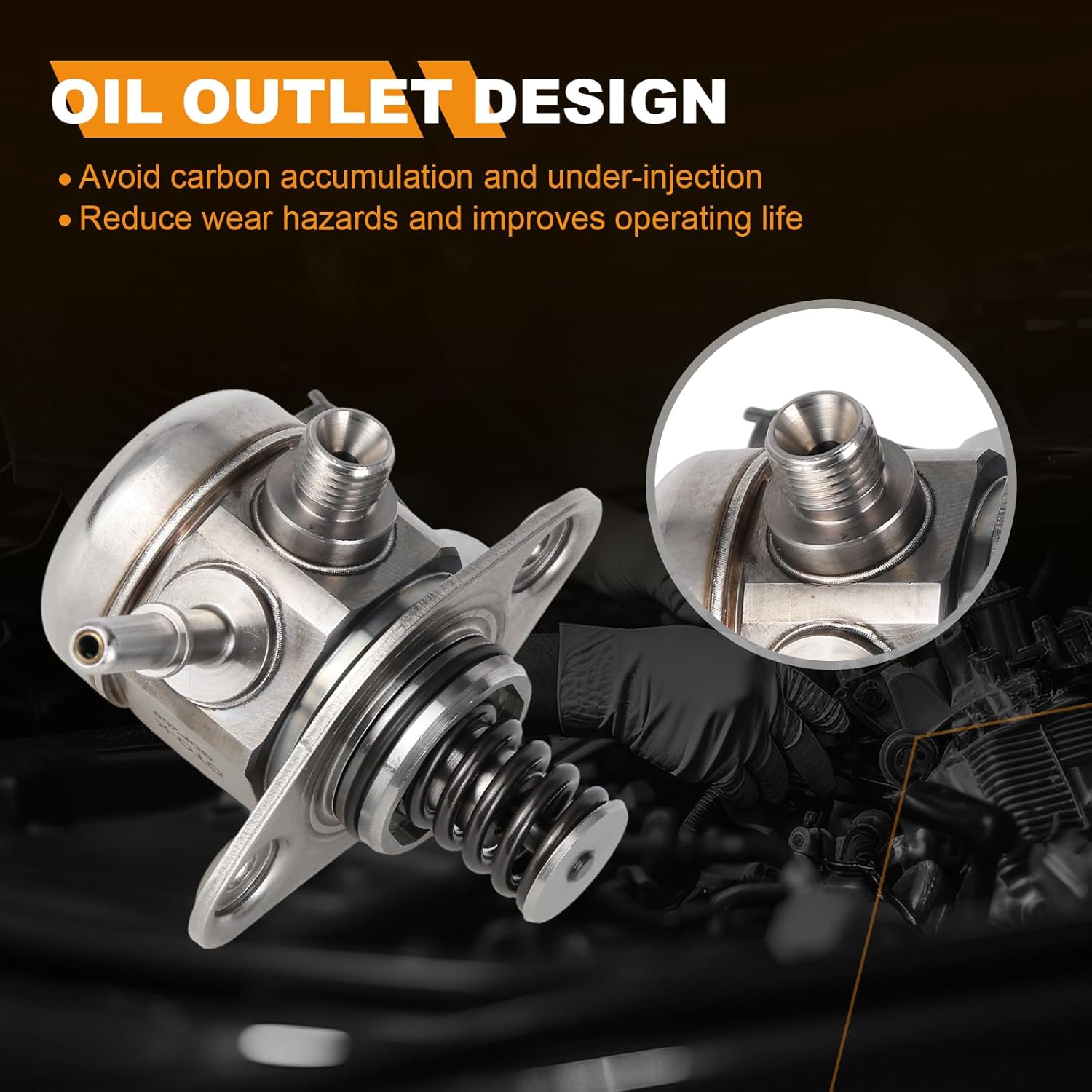 OTO-K High Pressure Fuel Pump Compatible with Ford Explorer Escape Fusion Focus Edge Mustang 2015-2021 & Lincoln MKZ MKC 2015-2020 2.0L 2.3L,Replaces#EJ7Z9350A GDP208