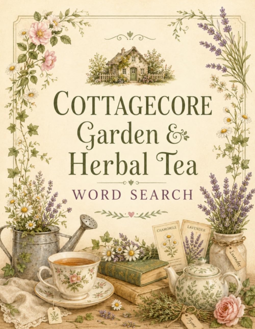 Cottagecore Garden & Herbal Tea Word Search: A Cozy Botanical Escape of Blossoms, Herbs & Tea-Inspired Puzzles