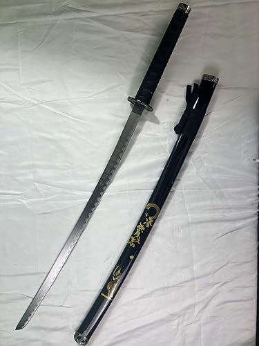 Miniatura 3 de Kinstore Juego de espada samurái japonesa tradicional hecha a mano de 3 piezas con soporte de exhibición. Katana, Wakizashi, espadas Tanto. Dragón
