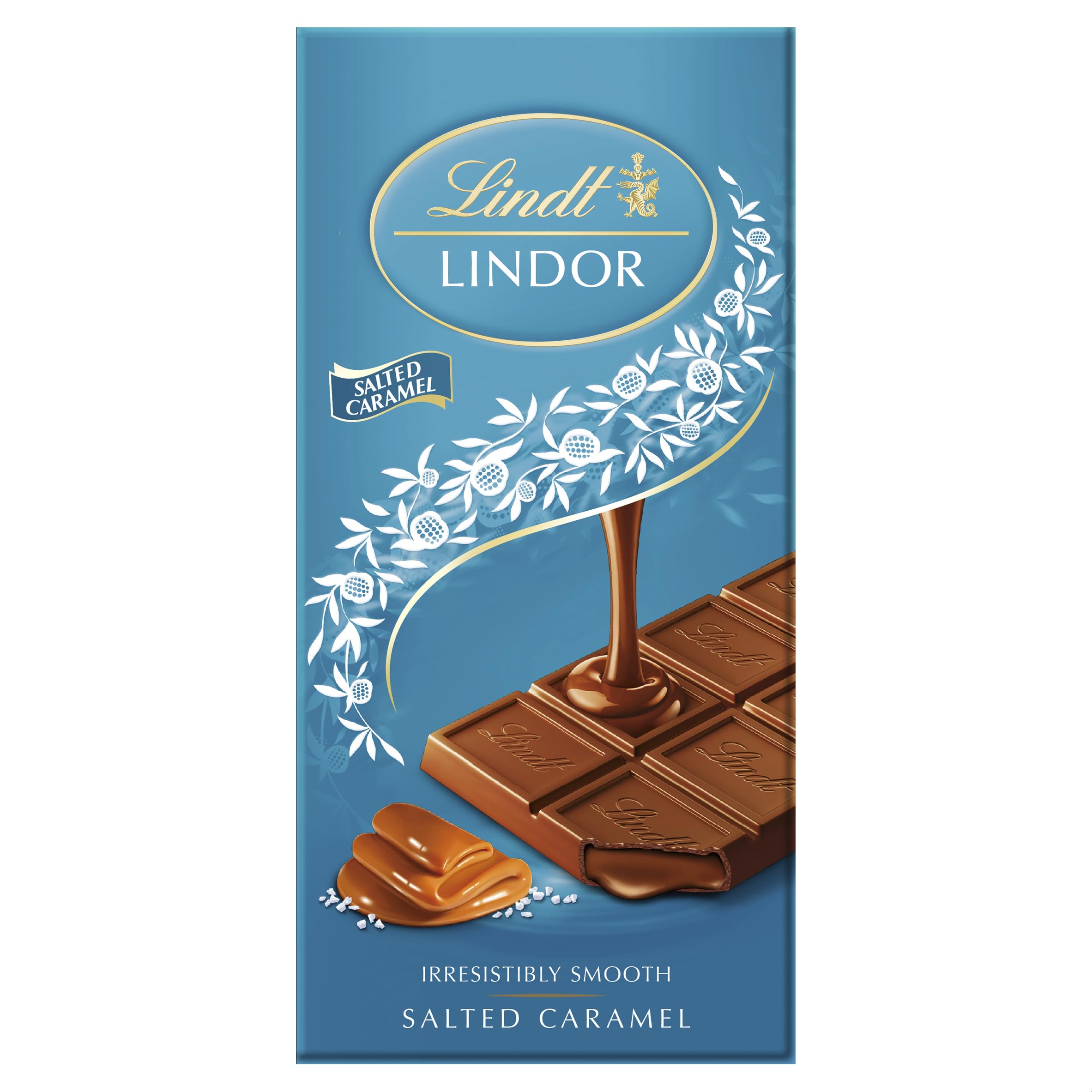Lindt Lindor Irresistibly Smooth Salted Caramel Chocolate Bar, 100g