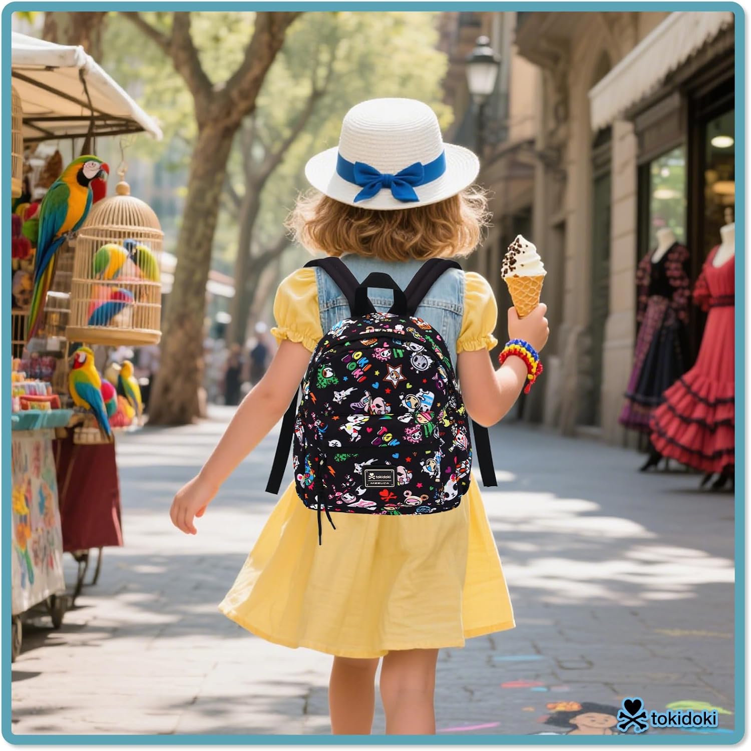 Tokidoki Unicorno Mini Backpack Daily Fashion Shoulder Bag Large Capacity Portable Travel Backpack Casual Daypack(black) - Image 7