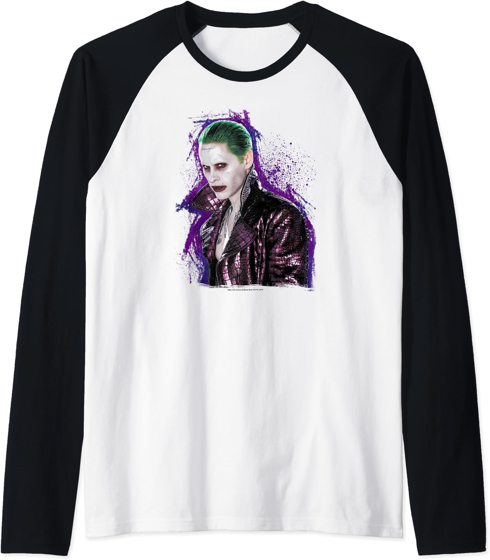 dc comicsSuicide Squad Joker Stare Raglan Baseball Tee
