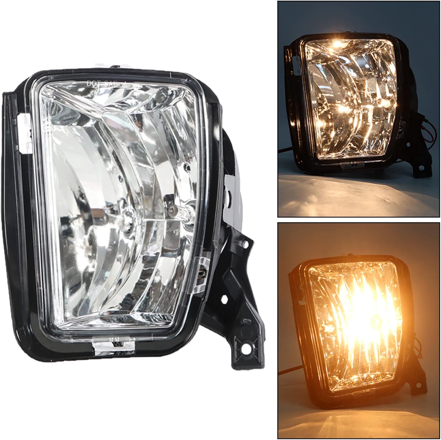 Silscvtt 2Pcs Fog Lights Assembly Replacement for 2013-2018 Ram 1500 with Front Bumper Bezel Wires Switch Bulbs Left+Right Side(Passenger & Driver Side)