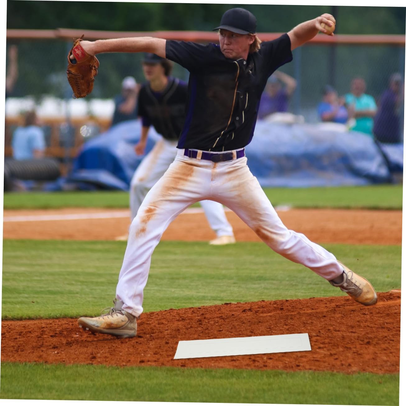 BESPORTBLE 5pcs Rubber Baseball Base Set Thrown Plate for Softball Kickball and Backyard Practice Design for Use