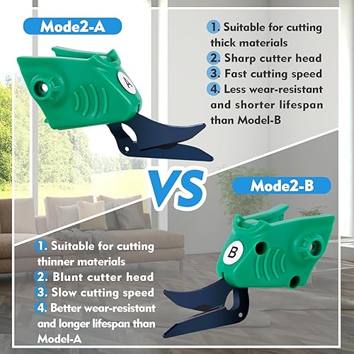 Vista 9 de MXBAOHENG WBT-2 Tijeras eléctricas inalámbricas para cortar tela/alfombra/esponja/cartón Tijera de fibra de vidrio con 2 cuchillas 5000mAh batería