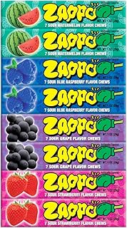 Zappo Sour Flavored Chews Packs (8 Pack, Mix)