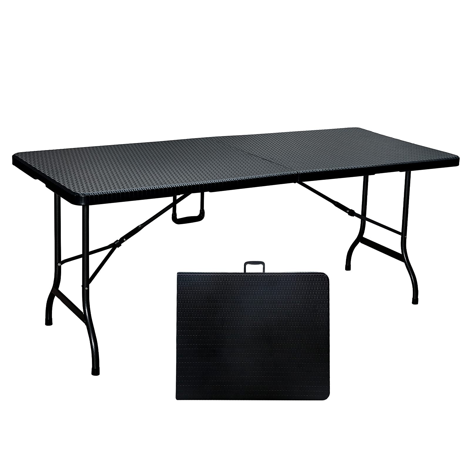Buy Folding Table, Portable Foldable Table with Carrying Handle, 6 Ft
