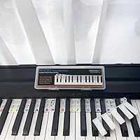 Vista 10 de Guía de notas de piano para principiantes, etiquetas extraíbles para notas de teclado de piano para aprender, tamaño completo de 88 teclas, hechas