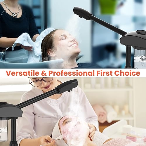 Miniatura 7 de TASALON Vaporizador facial iónico, vaporizador facial profesional para cara, vaporizador esteticista para spa facial y belleza de salón, vaporizador