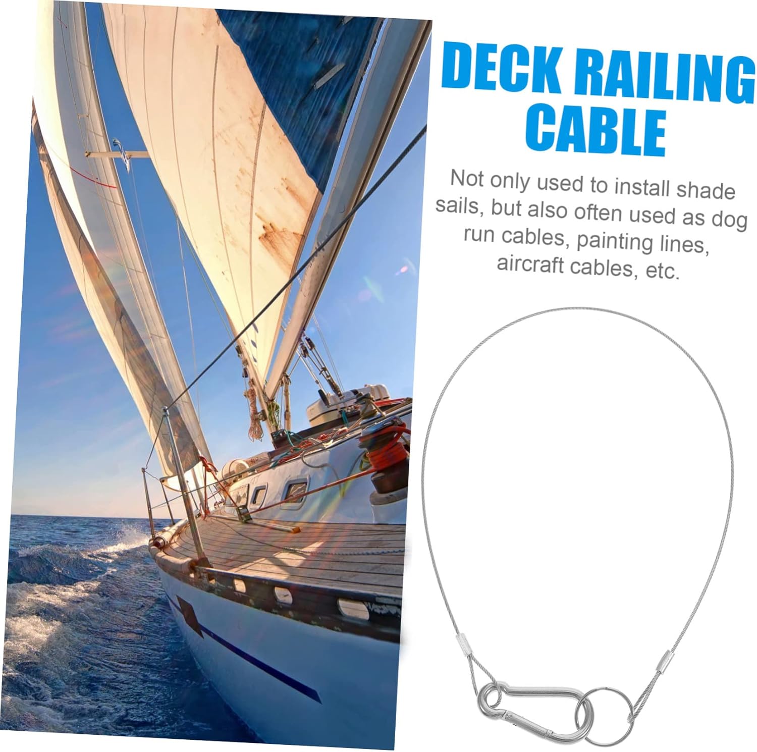 PRETYZOOM 4sets Cable Wire Lanyard Safety Rope Stainless Steel Cable for Loss Prevention 6pcs*4