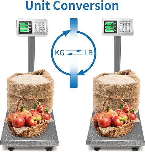 Miniatura 30 de TUFFIOM Báscula electrónica de plataforma de peso de 220 libras, básculas plegables de piso digital, pantalla LCD de alta definición de acero 220 lb