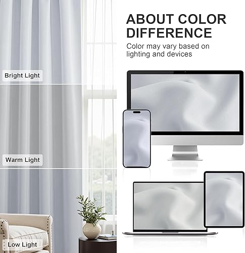 Miniatura 7 de PONY DANCE - Cortinas opacas de oscurecimiento de habitación, decoración del hogar, aislamiento térmico, bloquean la luz, protegen la privacidad, 42