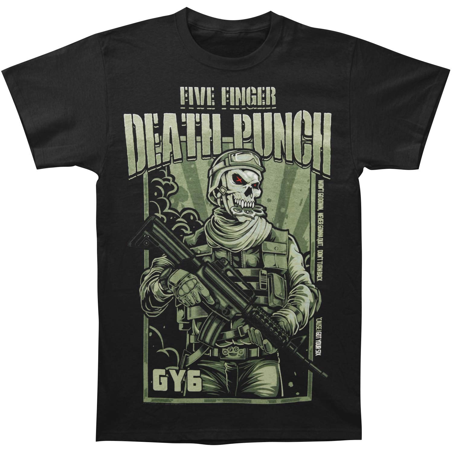 Five Finger Death Punch Men's Black - War Soldier T-Shirt - XX-Large