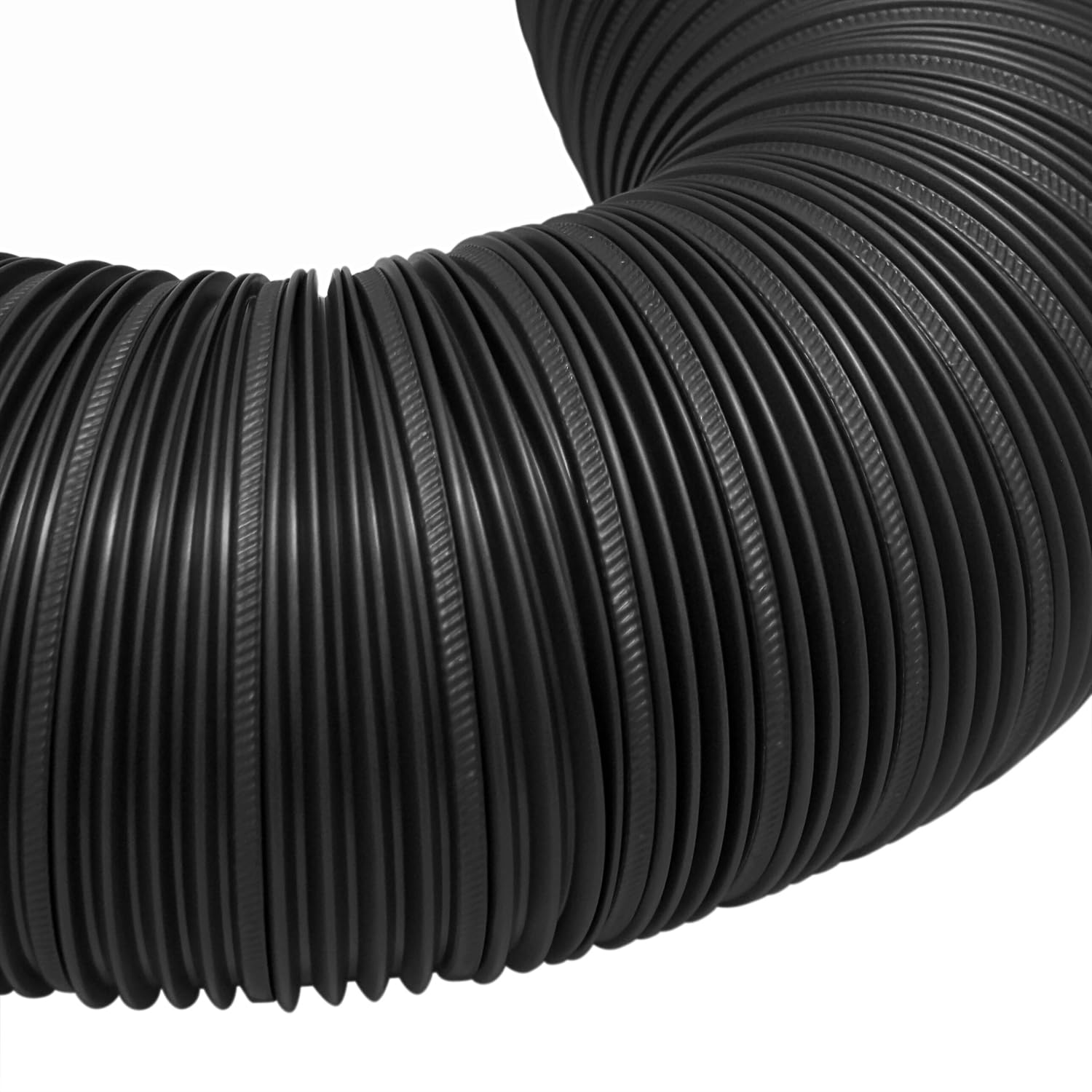 raik SH125-CFX-sw Color Flex Aluflexrohr schwarz Ø 125 mm Länge 1,5 m, für Außenluft-Anschluss