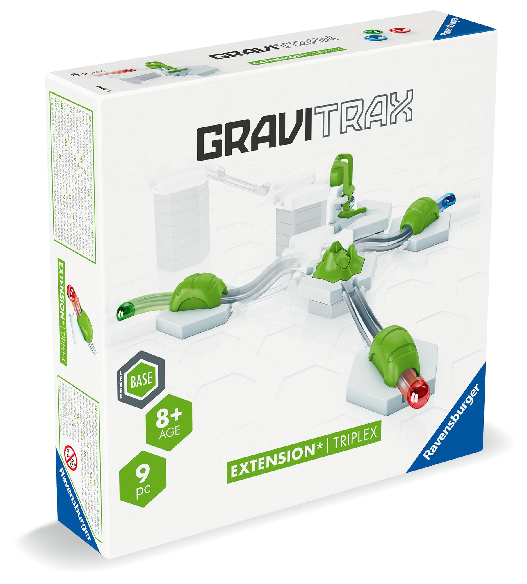 Ravensburger GraviTrax Extension Triplex 24857 - Kugelbahn-Erweiterung mit 3 Kugeln und actionreichen Elementen für Kinder ab 8 Jahren