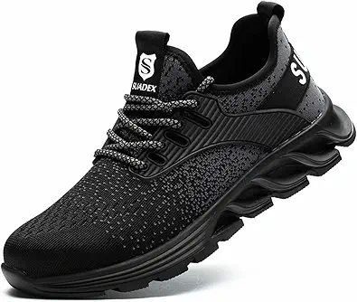 SUADEX Steel Toe Shoes for Men,Work Safety Indestructible Shoe for Men Women Lightweight Breathable Composite Toe Sneakers