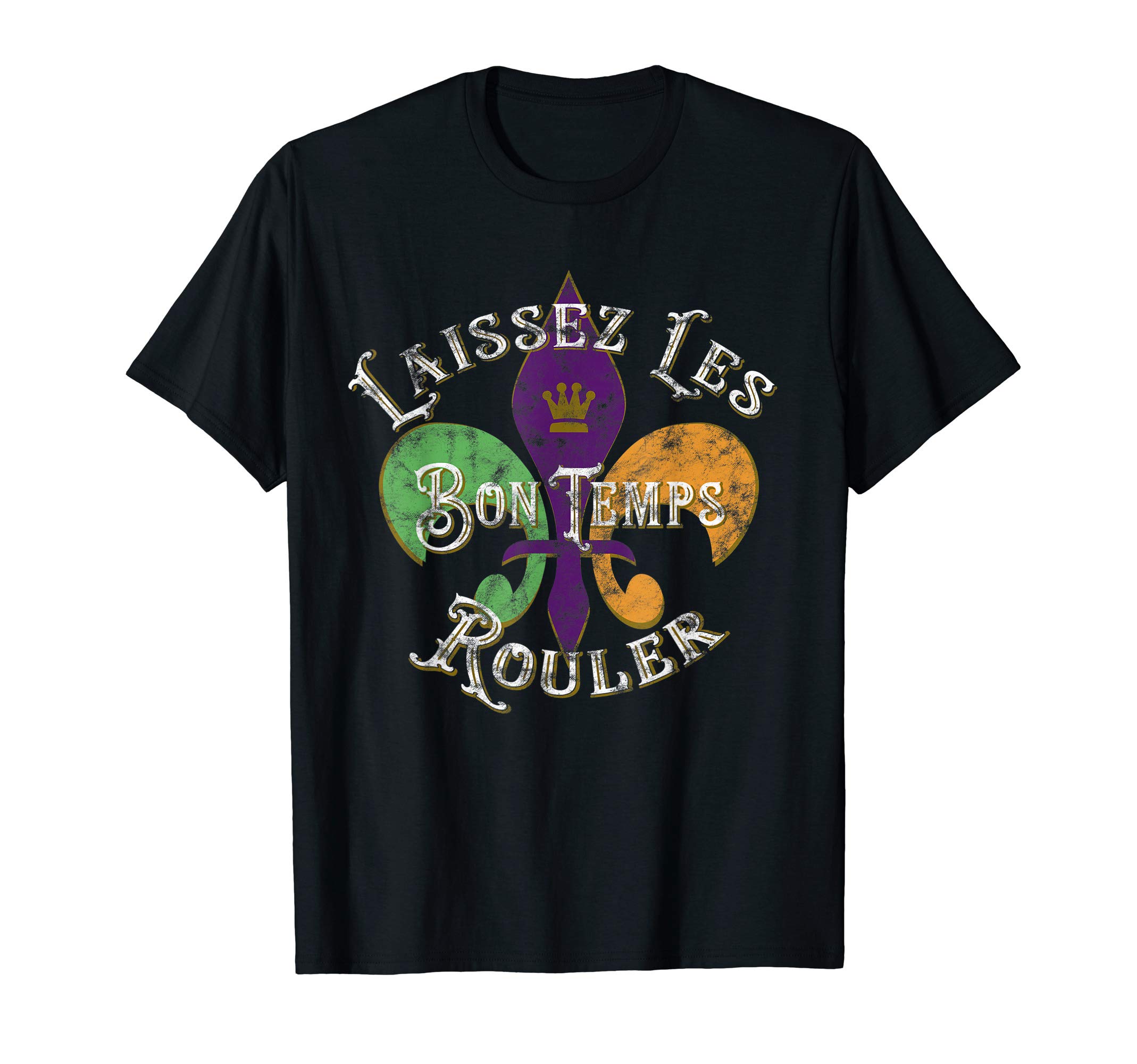 Laissez Les Bon Temps Rouler Mardi Gras 2025 Fleur de Lis T-Shirt