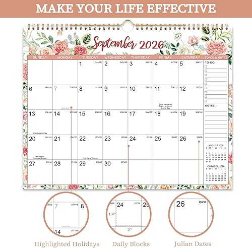 Miniatura 3 de Calendario 2026-2027 – Calendario de pared 2026-2027, calendario de pared de 18 meses, julio 2026 a diciembre 2027, 15 x 11.5 pulgadas,