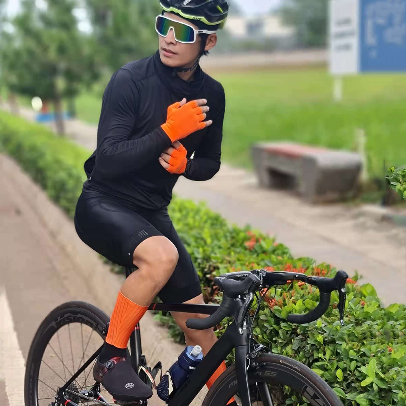 Skarpety do kostki oddychające rower szosowy na zewnątrz sporty wyścig profesjonalne skarpety rowerowe 4 szt, Ad42, rozmiar uniwersalny