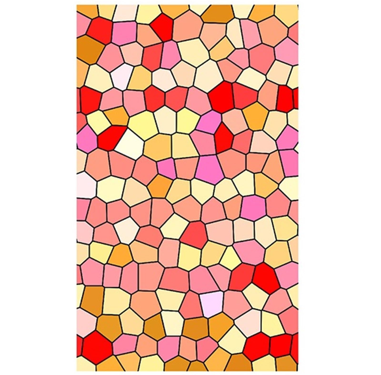 Glasaufkleber, Buntglas, Milchglas, Fensterpapier, elektrostatische Kunst, Malerei, Retro-Kirche Für Glasfenster(Color 6,40x120cm)