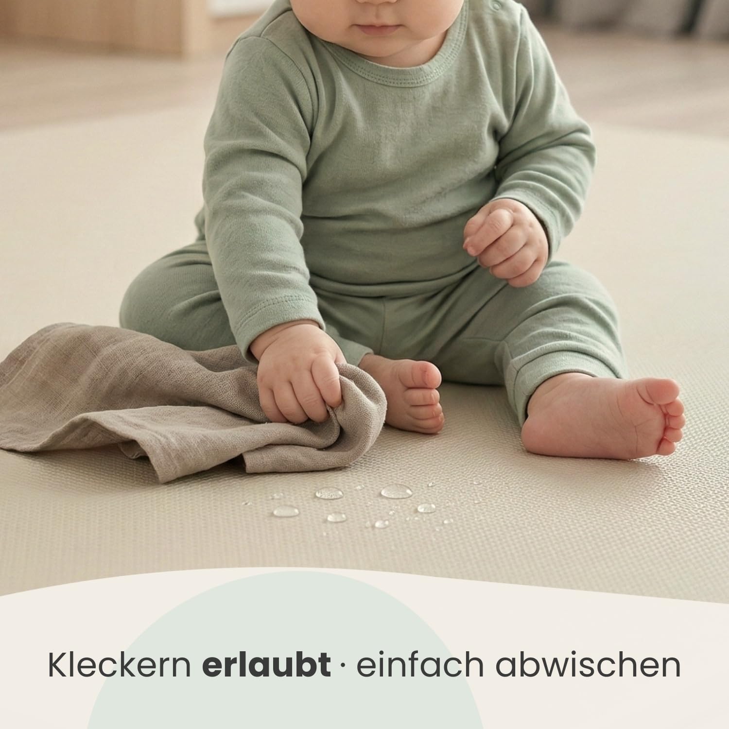 LittleTom Spielmatte Baby Puzzlematte mit Rand - 18 Matten je 30x30 cm Krabbelmatte 180x90 cm Bodenmatte Kinder - Puzzle Teppich Kinderzimmer - EVA Schaumstoff Bodenschutzmatte Spielteppich - BPA-frei