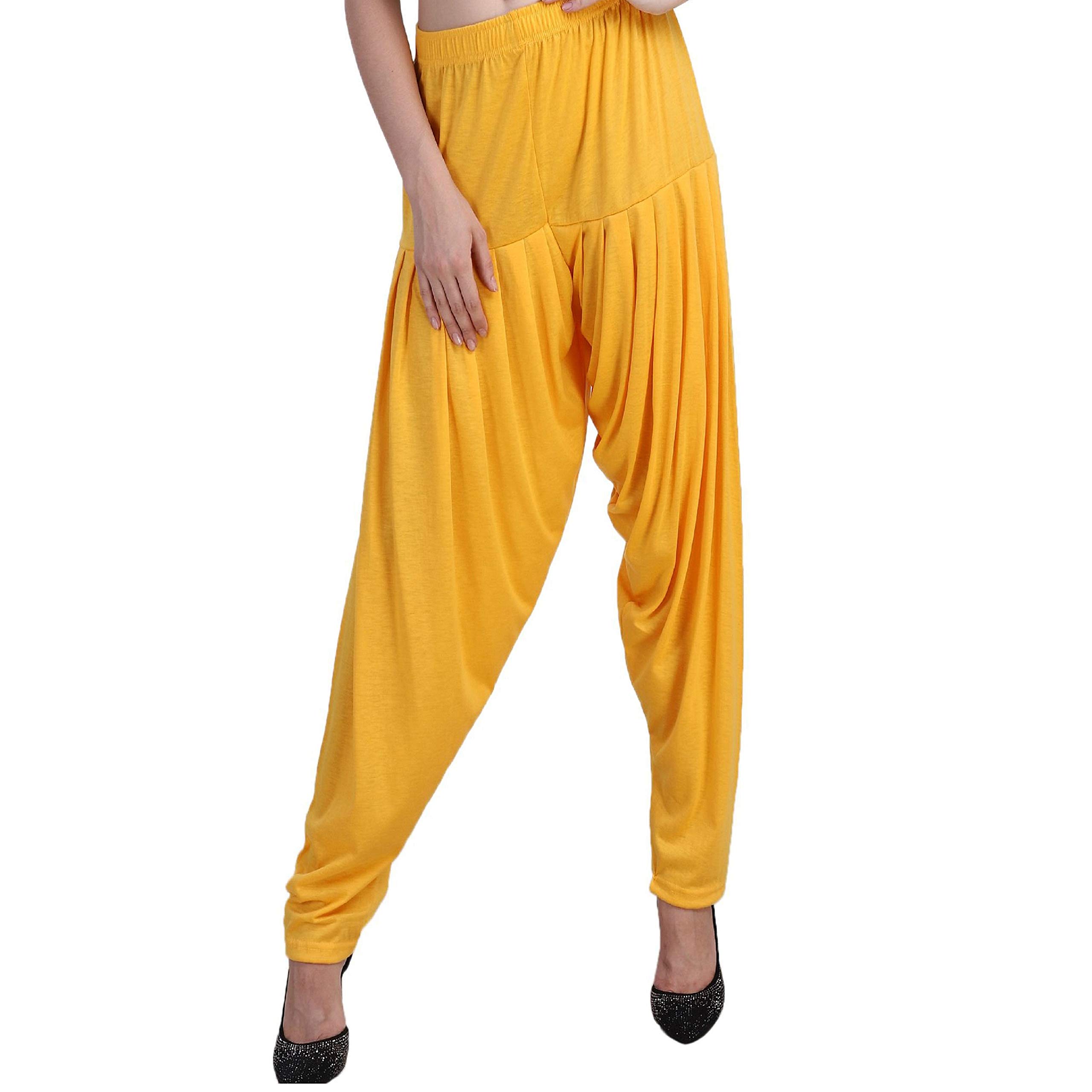 Women's Solid Fit Patiala Pants (Z.Green,GoldYellow,Rust)-image-48