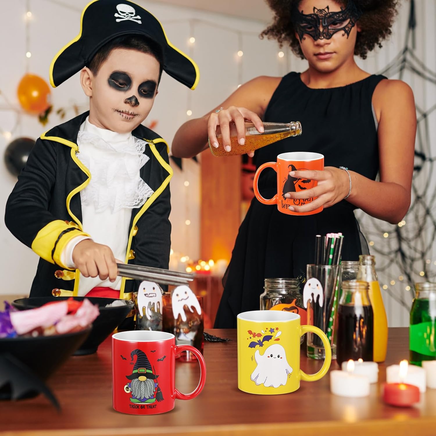 Maxdot 8 Pcs Halloween Coffee Mugs Bulk 12 oz Coffee Mugs Set with Handle Ceramic Matching for Home Office Table Centerpieces Housewarming Holiday Party Gift - Image 7