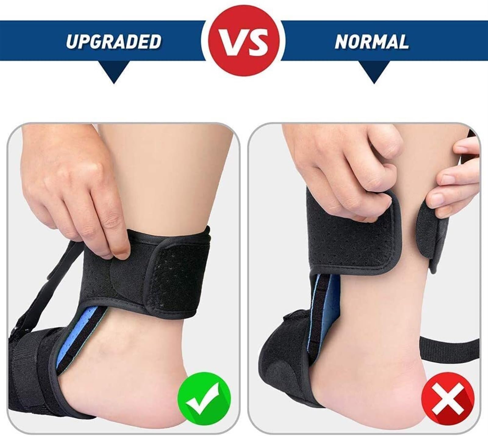 Bota Walker bota médica for fascitis Plantar arco dolor en el pie tendinitis de Aquiles soporte for mujeres hombres bota de tobillo(Blue)