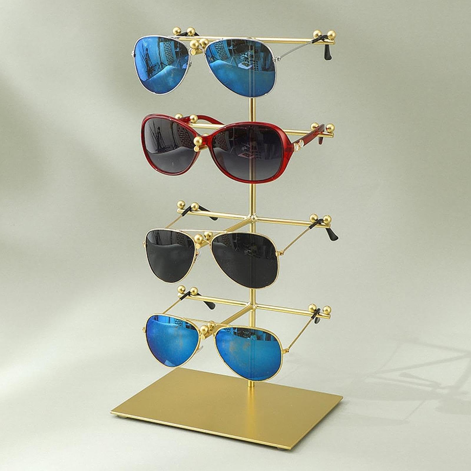 Soporte para Gafas con Capacidad para Varios Pares de Gafas, Soporte Desmontable para Gafas, Estante, Soporte para Gafas de Sol para Mostradores Comer, 18cmx13cmx35cm