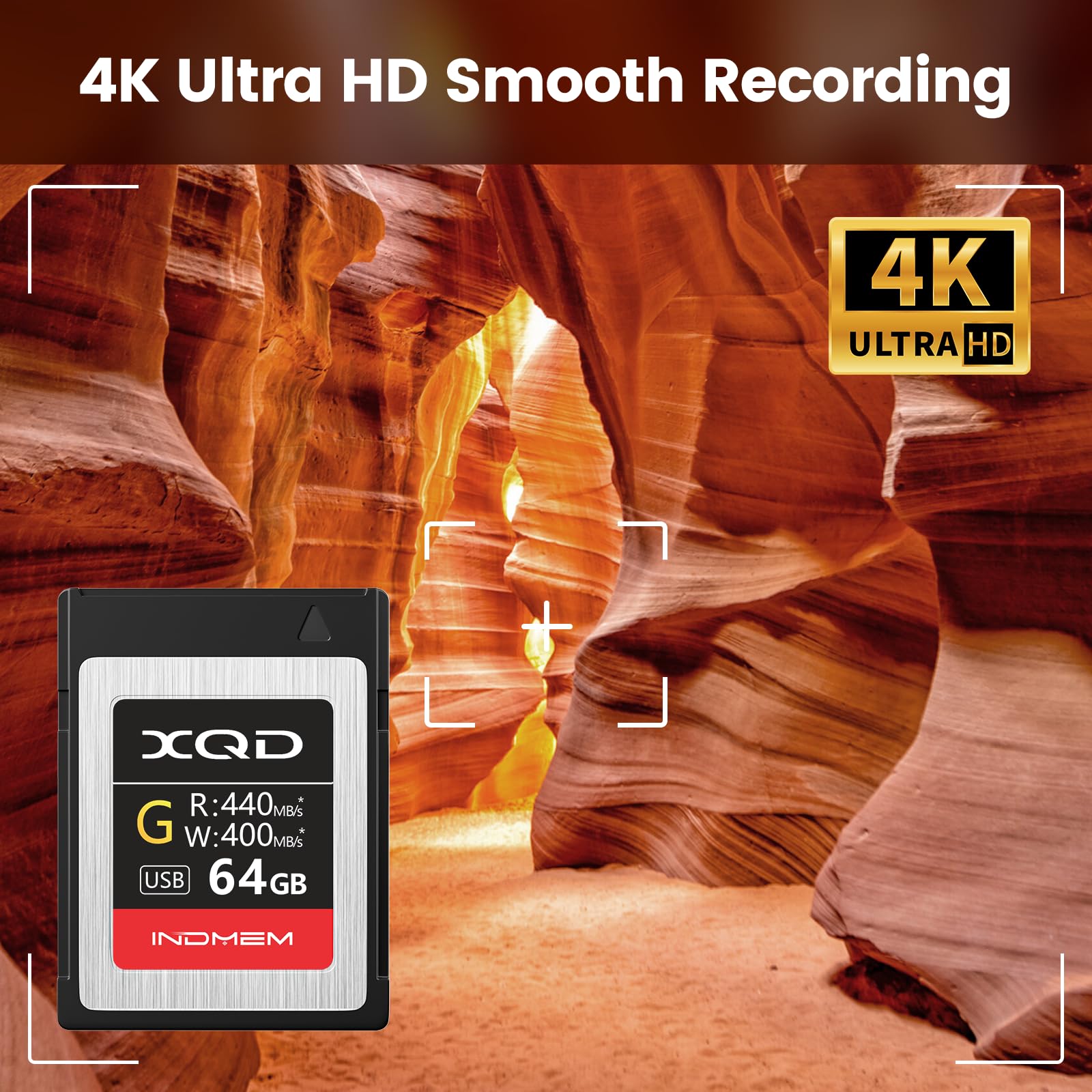 XQD Card 64GB Tough MLC XQD 5X Flash Memory Card High Speed G Series (Read 440MB/s and Write 400MB/s)