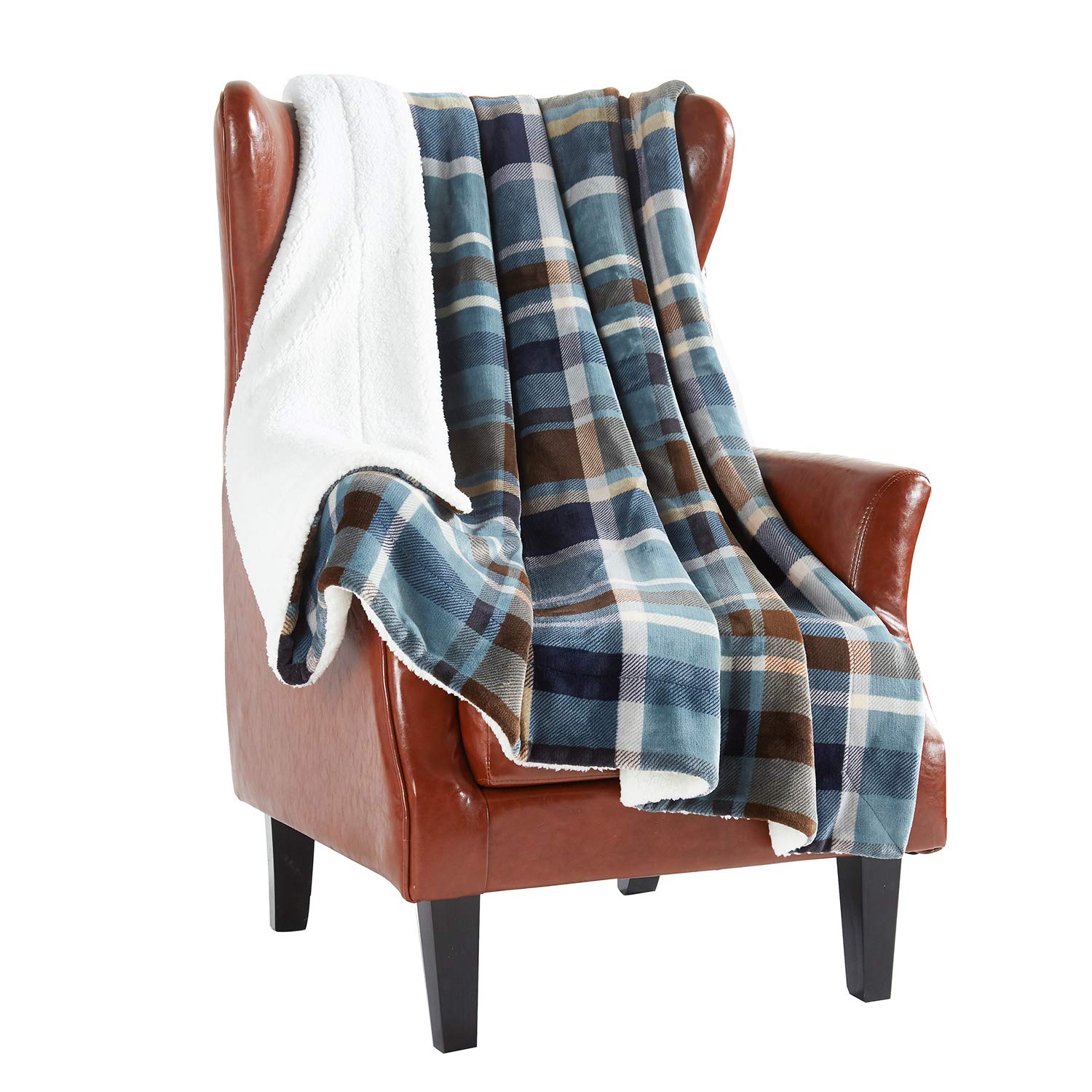 Manta decorativa de Sherpa de  de felpa ultrasuave, suave, colorida, para el hogar, sofá, al aire libre, uso de viaje