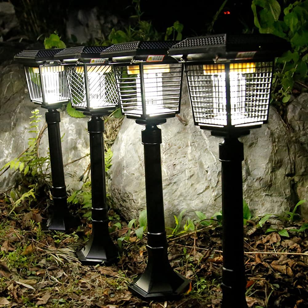 Lampada solare antizanzare, lampada antimosche elettrica ad energia solare, impermeabile ricaricabile con lampada da campeggio, antizanzare, zapper antimosche, scacciamosche per interni ed esterni