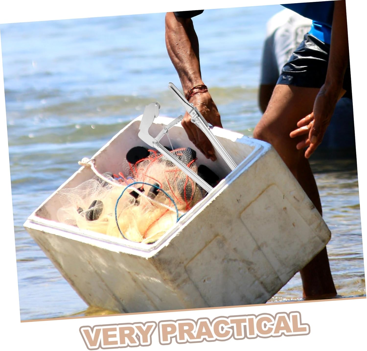 Stainless Steel Long Reach Reptile Catcher for Snakes Crabs and Eels Versatile Wear Resistant Grabber for Outdoor Use and Aquatic Catching