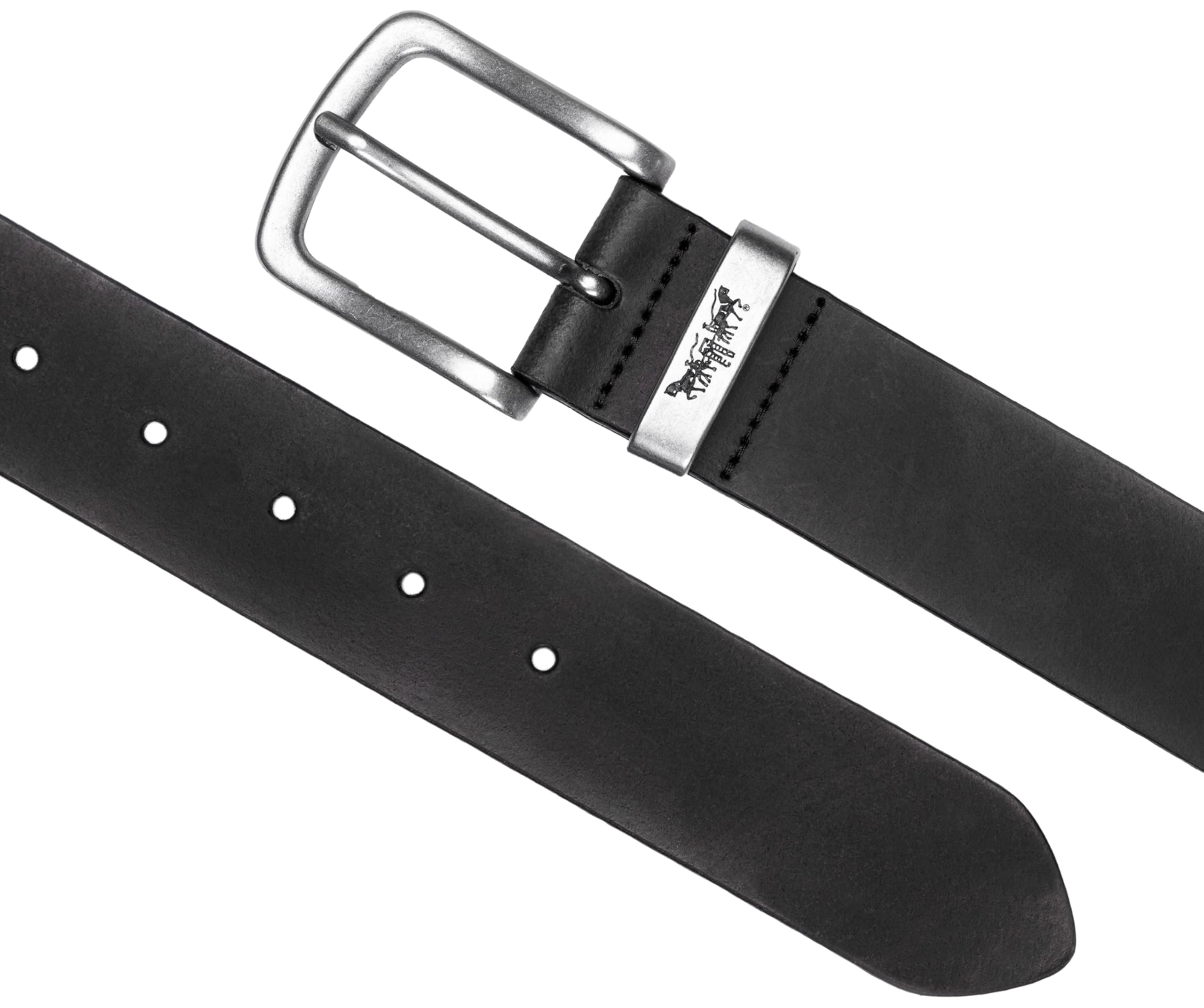 Levi's Metal Two Horse Keeper Belt Ov Pasek, Regular Black, 90 Mężczyźni, Regular Black, 90