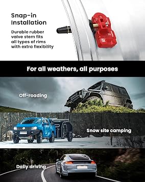 MORESENSOR Signature Series 315MHz TPMS Tire Pressure Sensor 4-Pack | Preprogrammed for Select 120+ American Brand Models | Replacement for 6F2Z-1A189-A 7L1Z-1A189-A | Snap-in | NX-S042-SN-4