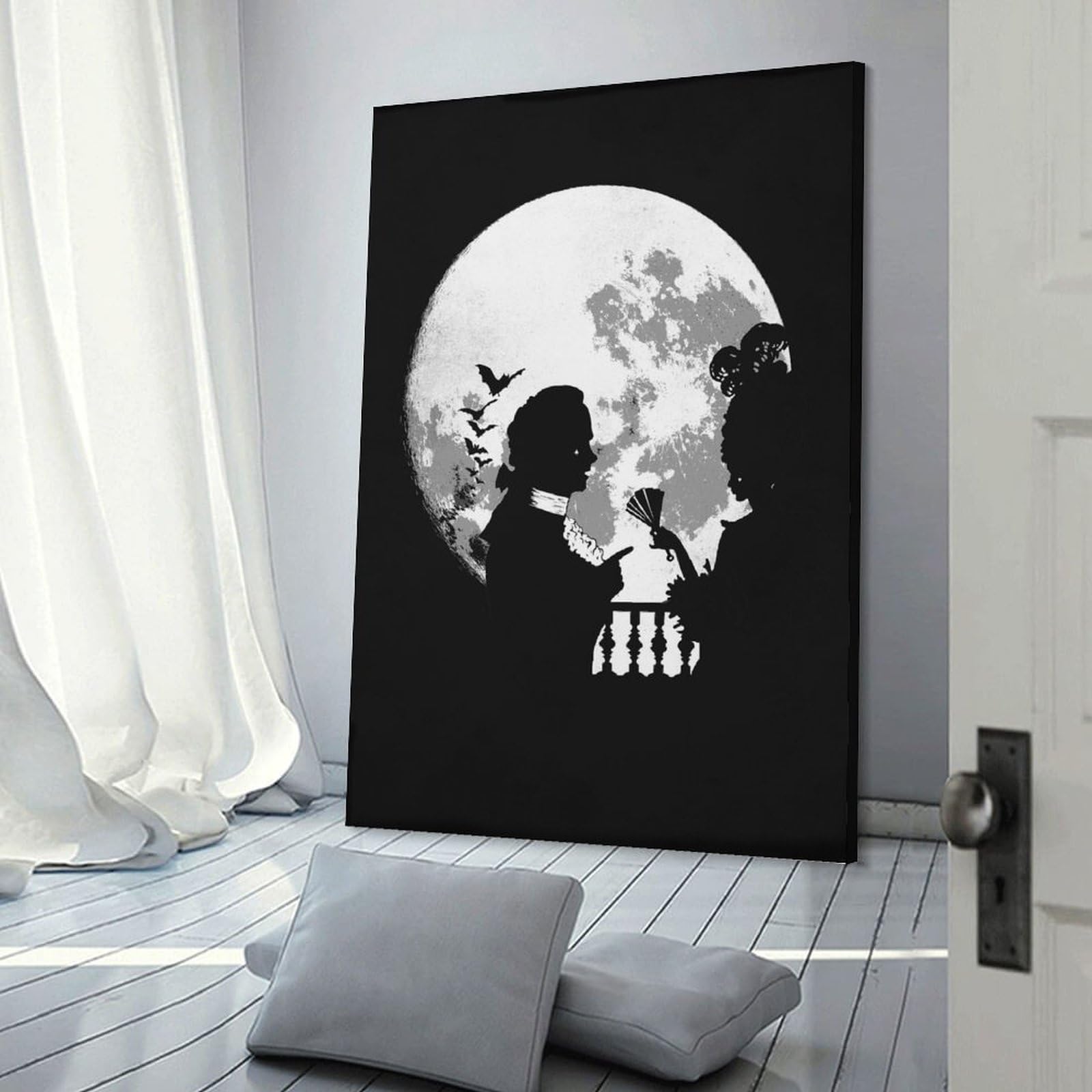 Junmoney Canvas Wall Art Fatal Silhouette, 24x36inch(60x90cm), for New Homes, Bedrooms Or Workspaces, Canvas Artwork with Gifting Potential