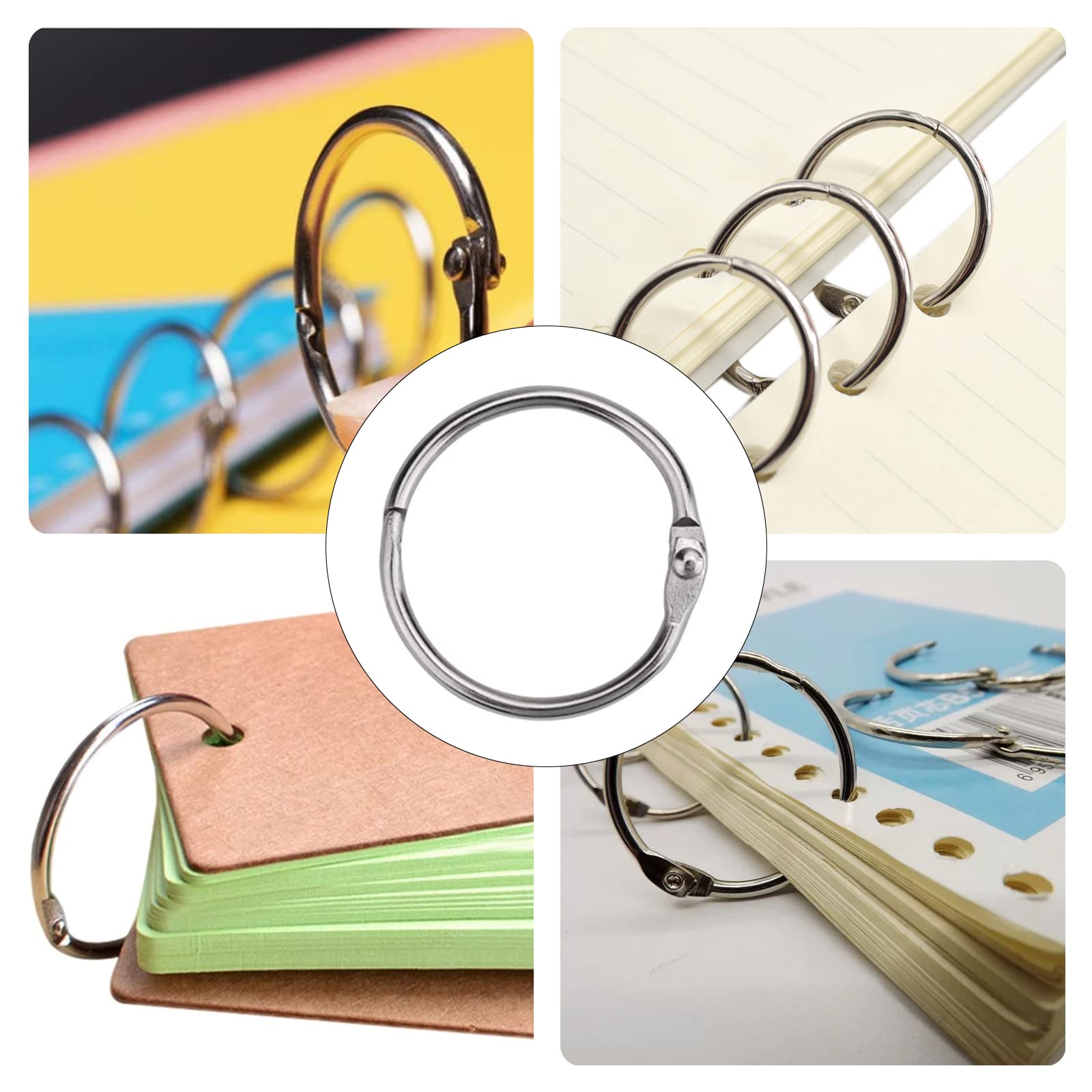 Flash Card Rings, Small Ring Binder 10Pcs Loose Leaf Binder Rings Flashcard  Rings Index Card Rings