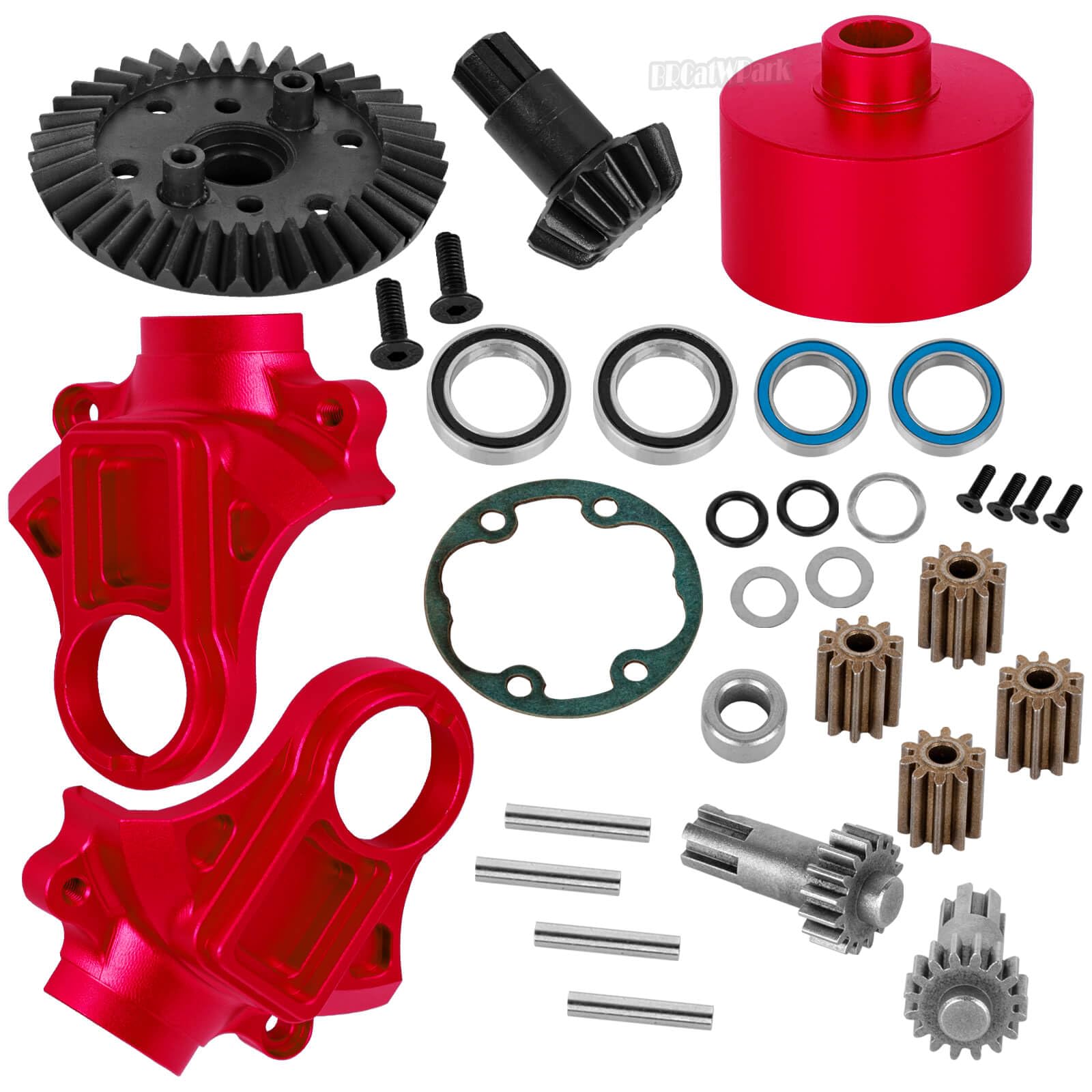 Metal Front & Rear Differential Gear Set For Arrma 1/10 Big Rock, Granite, Senton & 1/8 Infraction, Typhon