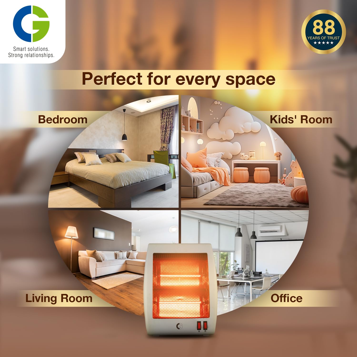 CG Revanta 2H Halogen Heater - Red, FREE SHIPPING -4