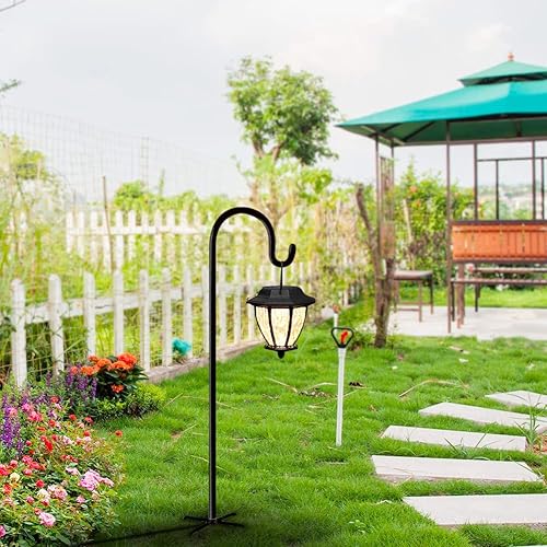 Miniatura 7 de Ganchos de pastor de 48 pulgadas, 2 paquetes para comedero de pájaros, colgador de comedero de pájaros, ganchos ajustables resistentes para