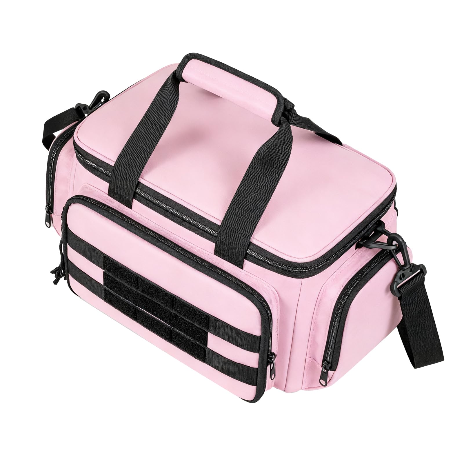 Werkzeug-Tragetasche, 35,6 Cm Nylon-Werkzeugtasche, Organizer mit Großem Fassungsvermögen, Wasserfestem, Hartem, Gepolstertem Griff, Mehreren Taschen, Ideal für Elektriker, Schreiner, (PINK)