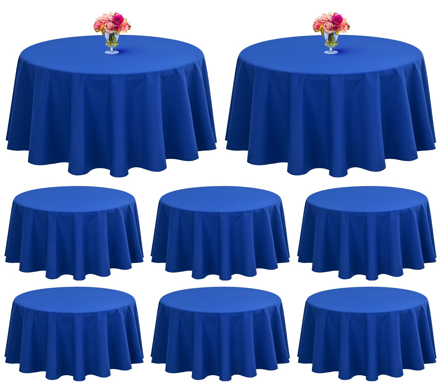 Nappe de banquet bleu roi en polyester au tombé lourd impeccable