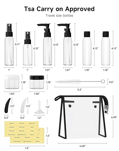 Miniatura 6 de Kit de botellas de viaje Morfone, Negro