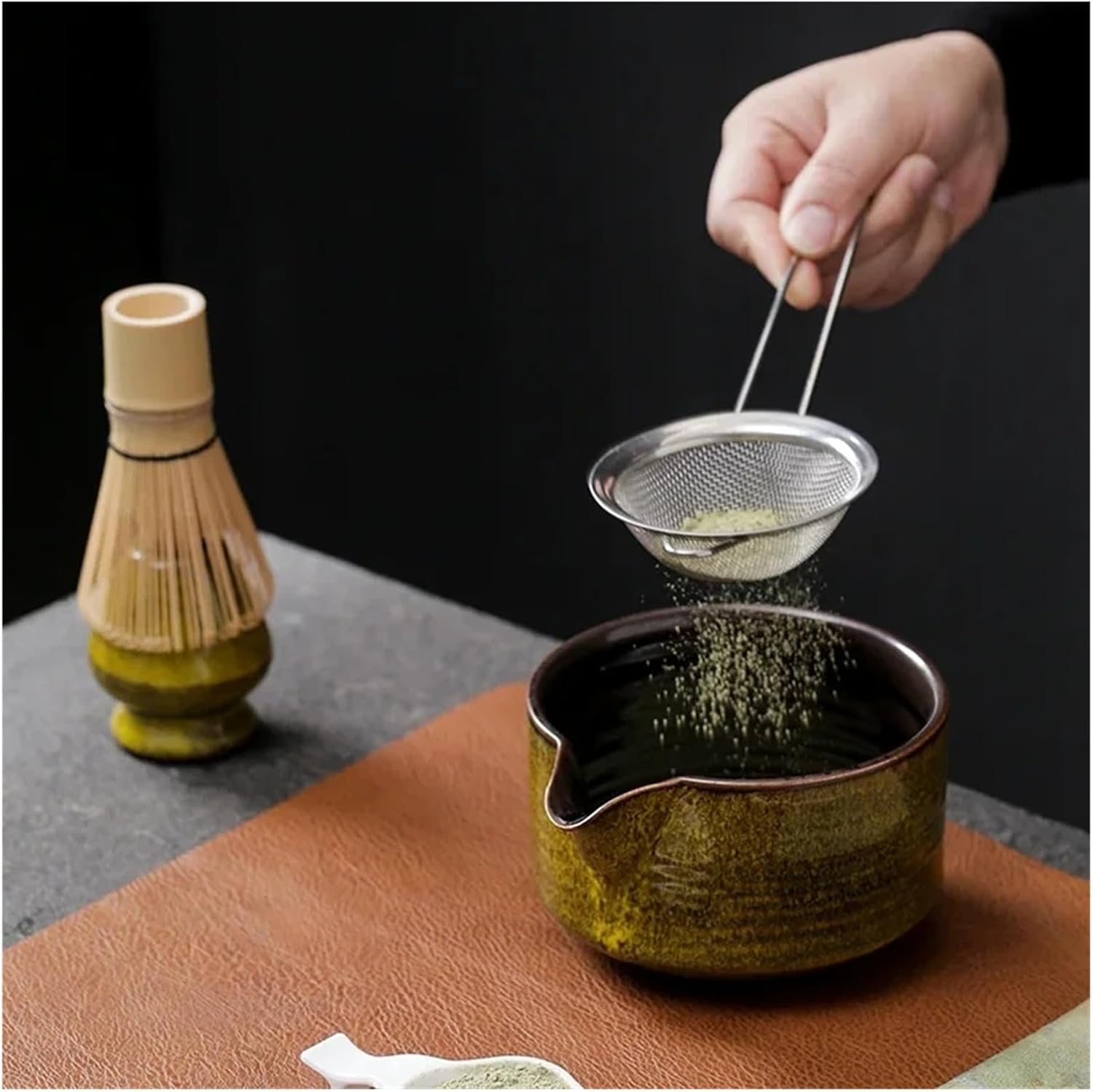 4/7PCS Matcha Set Whisk Teaspoon Tea Sets Indoor Beverage Shop Tea-making Tools Accessories(4PCS 02 Color Box)