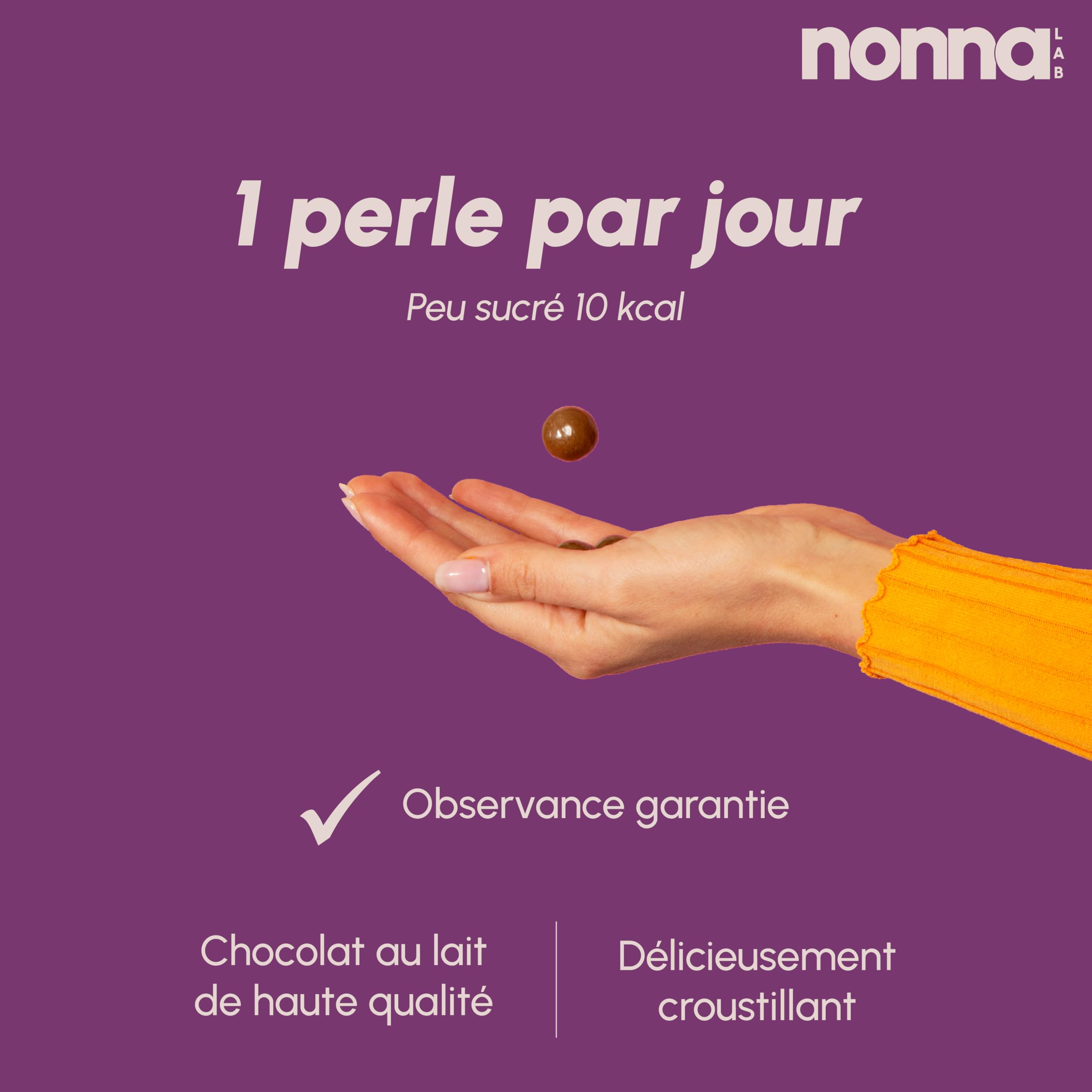 NONNA LAB - Relax - Favorise La Relaxation - Compléments Alimentaires - Détente & Résistance au stress - Cure 1 mois - 30 Perles Chocolatées - Made in France