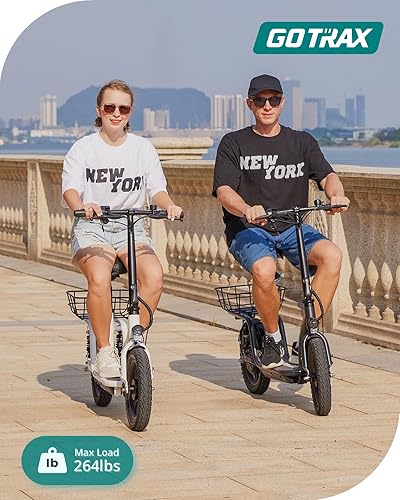 Miniatura 4 de Gotrax Astro - Patinete eléctrico con asiento, neumático de 14 pulgadas y rango de 19 millas y potencia de 15.5 Mph por motor de 350 W, cómoda