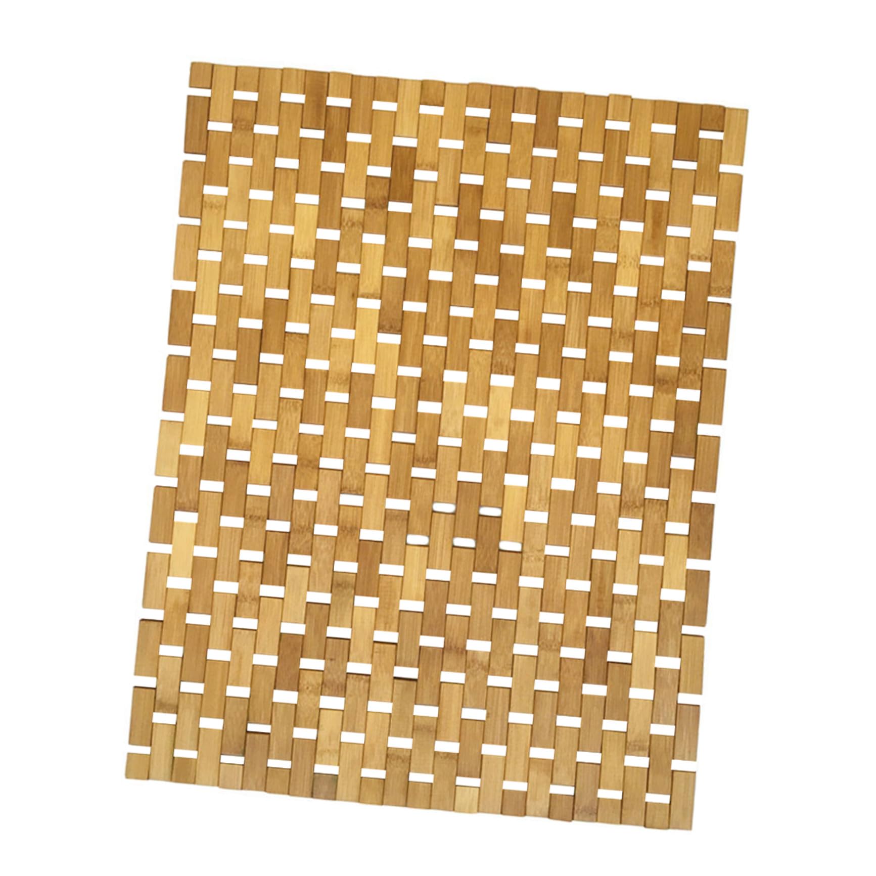Tapis d'entrée antidérapant en bambou DOITOOL 60x40 cm carbone pour l'intérieur