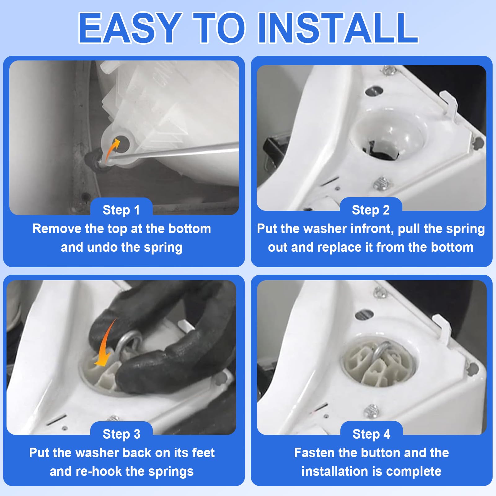 Kit Sospensione W10780048 Per Lavatrice Amana, Maytag, Whirlpool – 4 Aste Con Boccole E Sfere