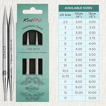 KnitPro The Mindful Collection Interchangeable Circular Needles 5 (13cm) | US Size 10.75 (7mm)
