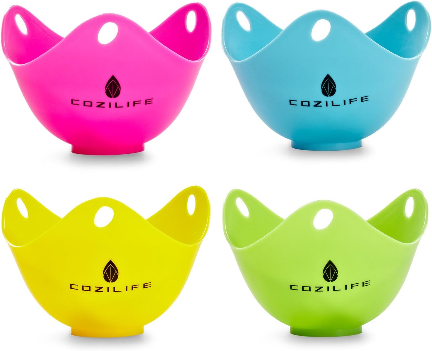 Egg Poacher COZILIFE Silicone Egg Poaching Cups with Ring